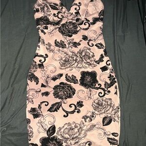 Floral Print Strapless Dress